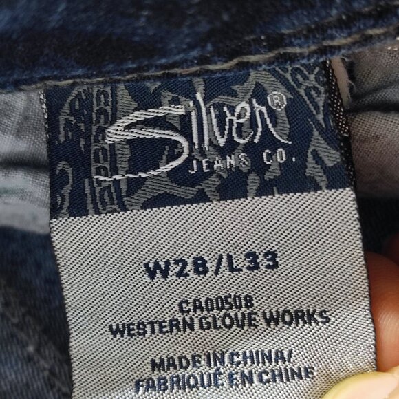 Silver Jeans Tuesday 16 1/2 low-rise slim bootcut women's sz W28/L33 indigo blue - Picture 7 of 16